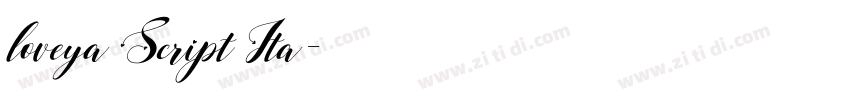 loveya Script Ita字体转换